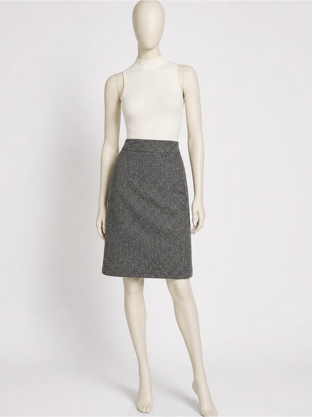 Armani Collezioni Wool Blend Pencil Skirt